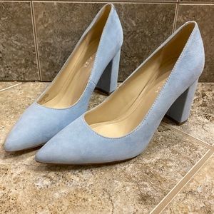 Marc fisher blue suede block heels never worn